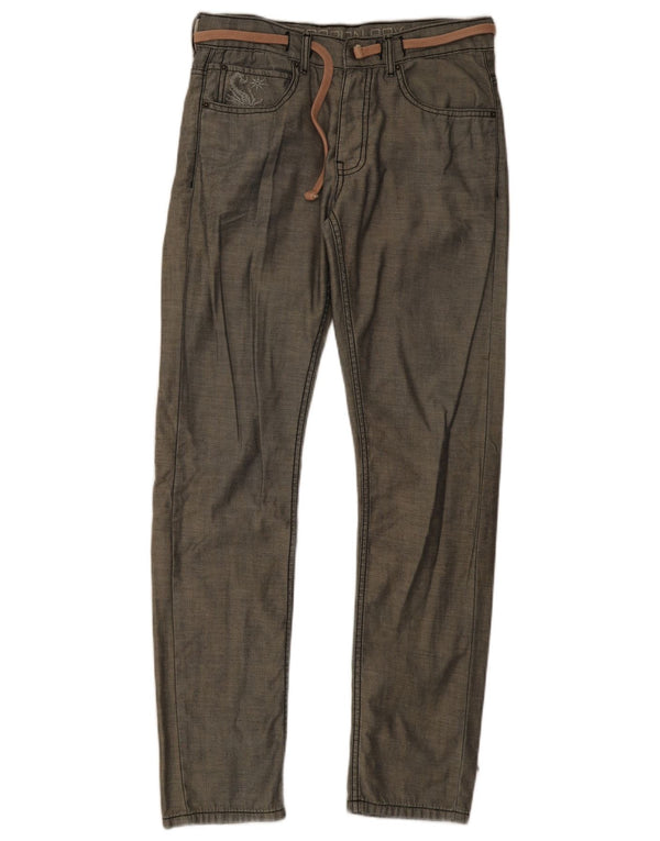 Scorpion Bay Womens Slim Casual Trousers W32 L33 Green Cotton