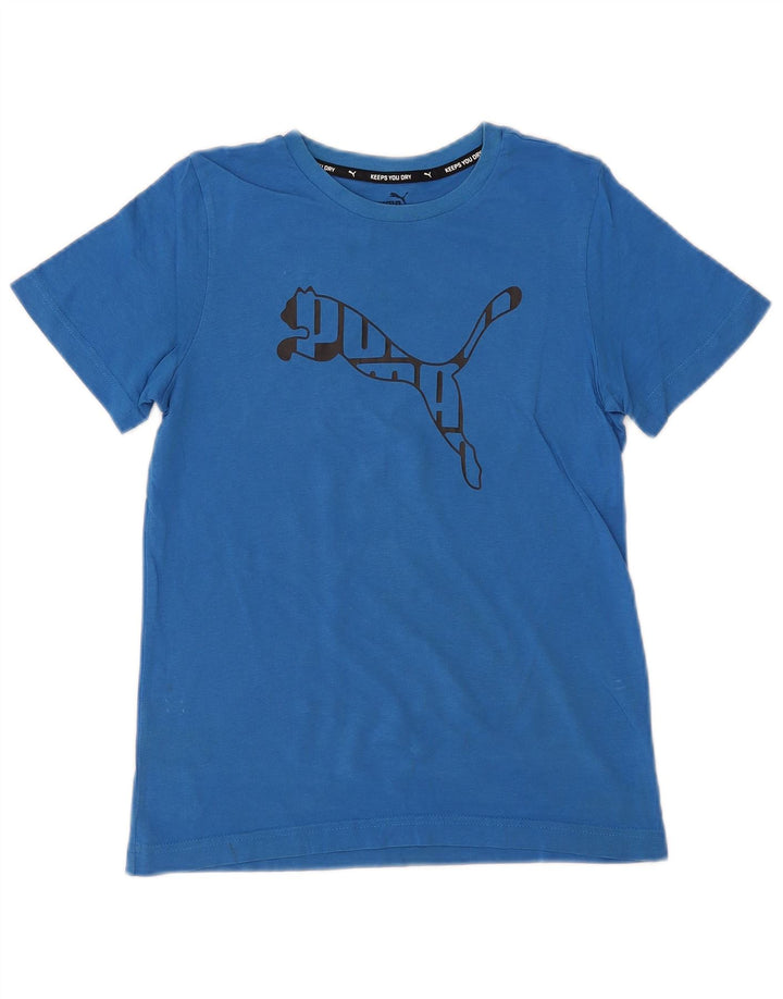 Футболка с рисунком Puma для мальчиков 11-12 лет, синяя