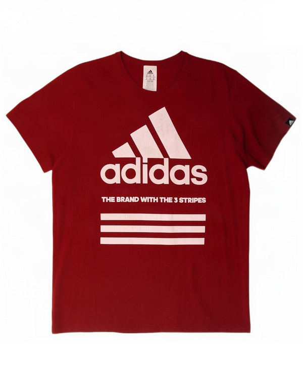 Adidas Мужская футболка с рисунком Top XL Красный Хлопок