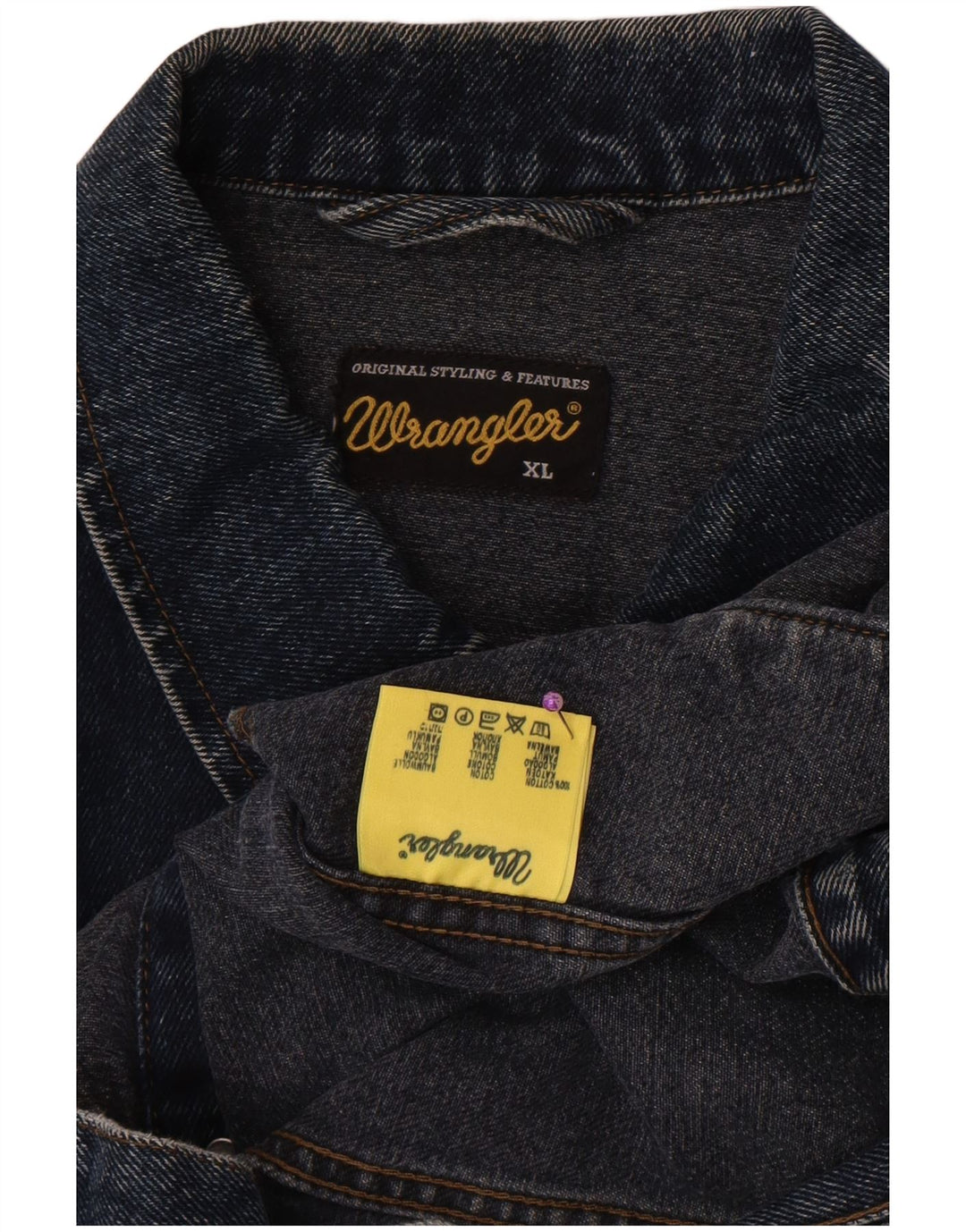 Мужская джинсовая куртка Wrangler UK 42 XL, синяя, хлопок