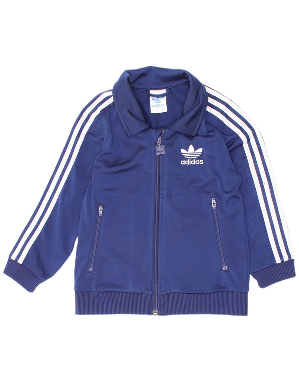 Спортивный костюм Adidas для мальчиков, верхняя куртка 3-4 лет, темно-синий полиэстер