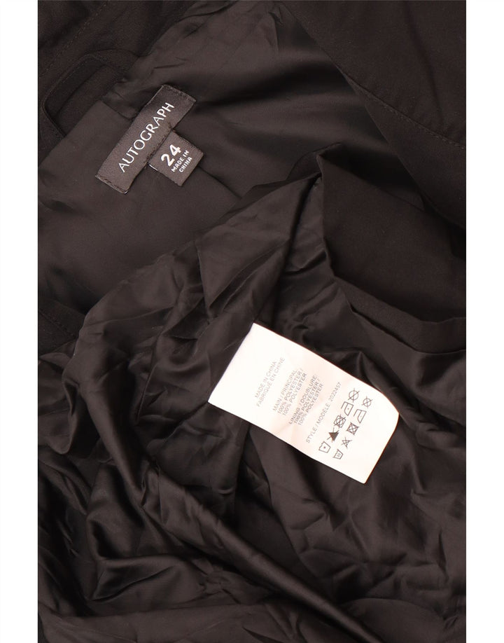 Женский тренч Marks & Spencer с автографом UK 24 4XL, черный полиэстер