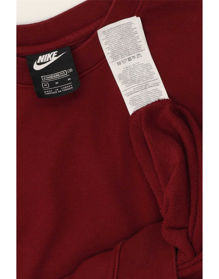 Мужской свитшот с рисунком Nike, средний бордовый, цветной блок