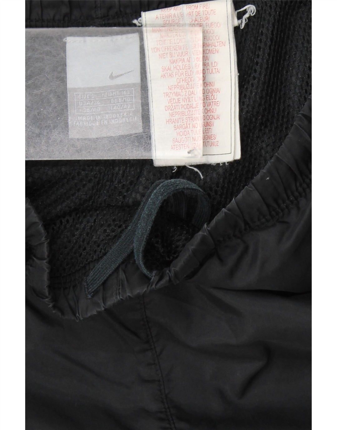 Женские водонепроницаемые брюки NIKE UK 8/10, маленькие черные нейлоновые