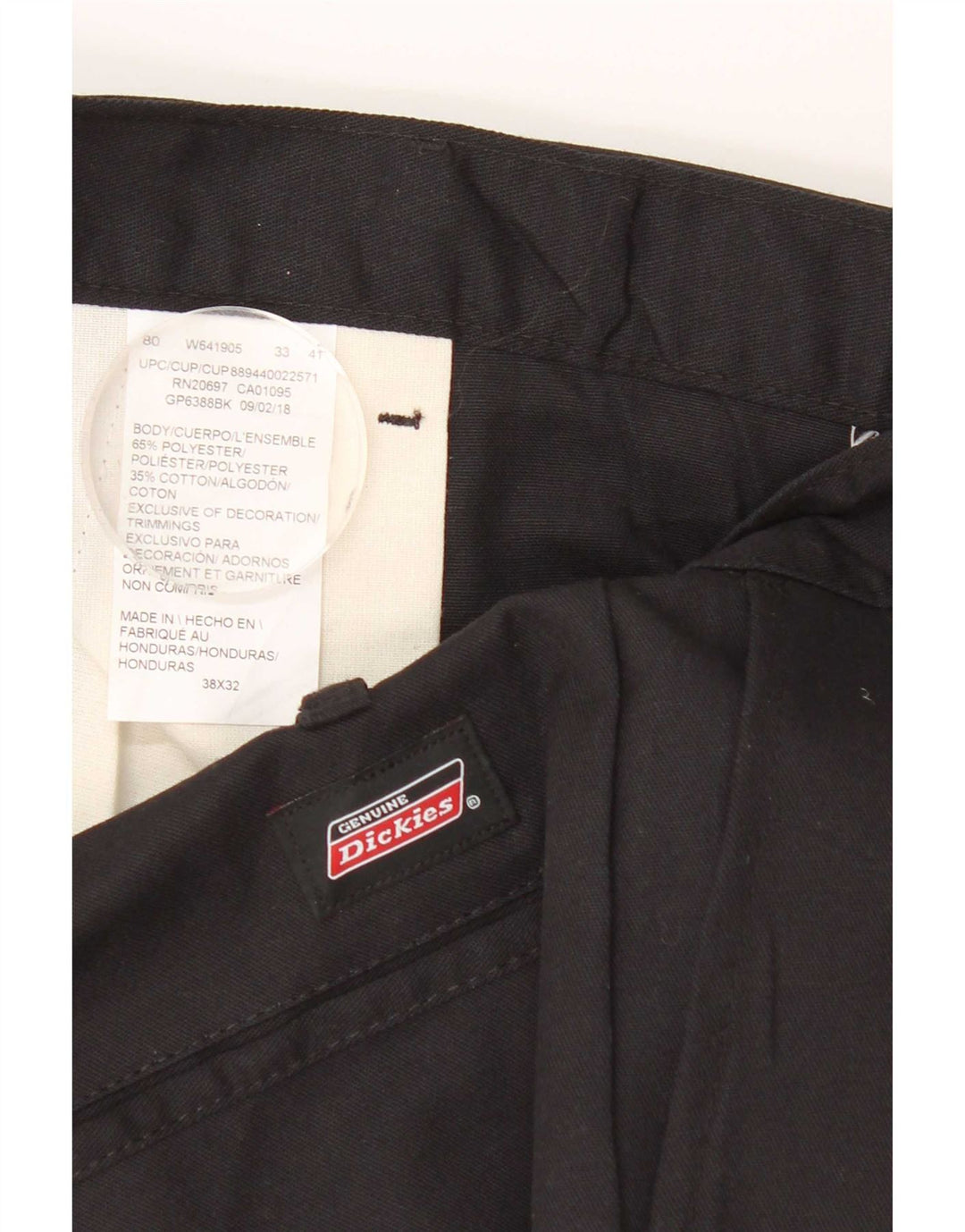 Мужские прямые брюки-чинос Dickies W38 L32, черный полиэстер