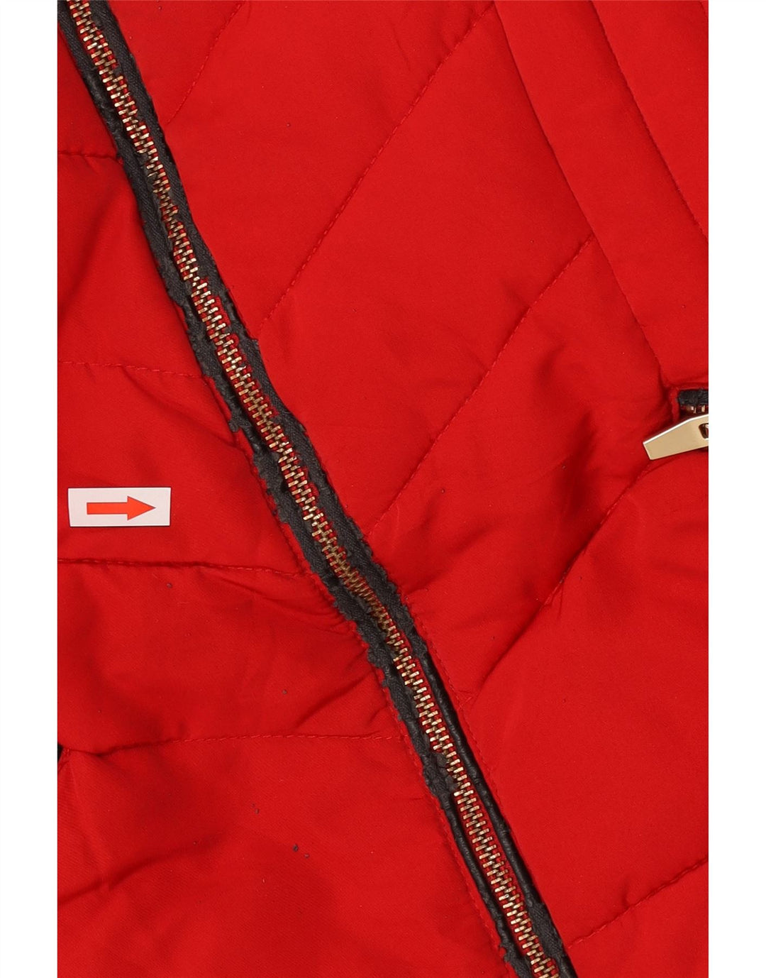 Женская стеганая куртка с капюшоном Zara UK 6 XS, красный полиэстер