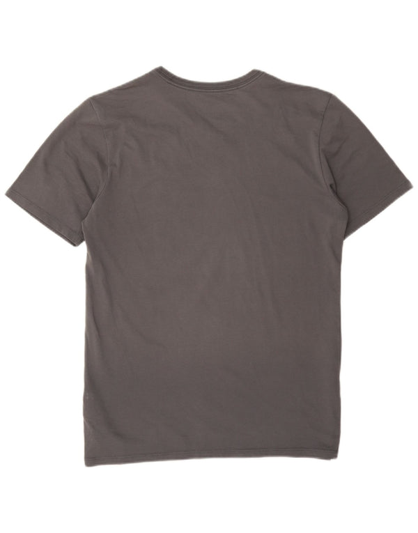 Мужская футболка с рисунком Nike Dri Fit, маленький серый хлопковый топ
