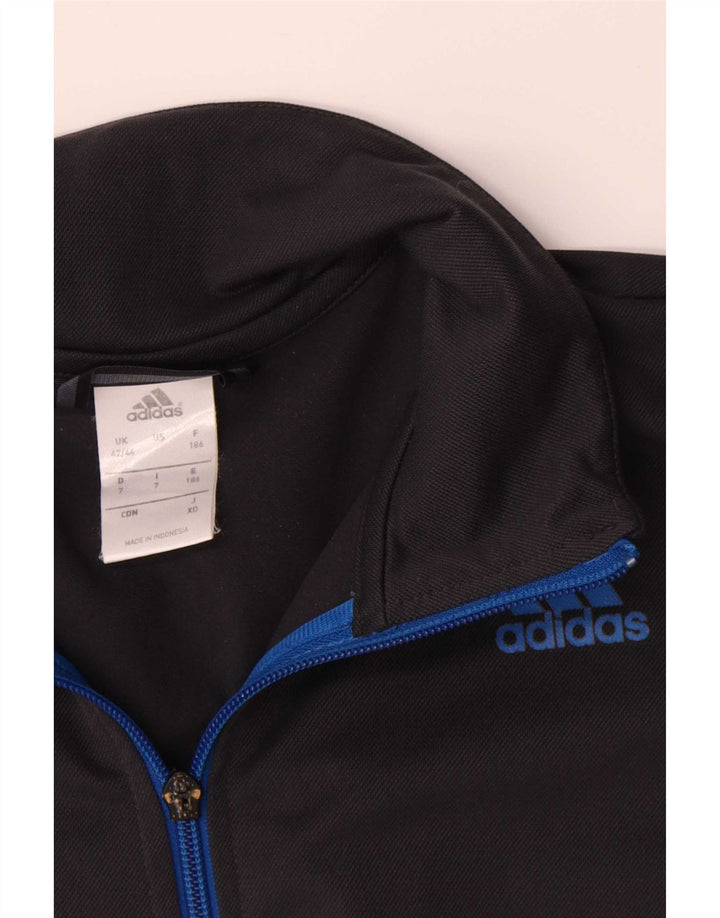 Мужская спортивная куртка Adidas UK 42/44, большой синий полиэстер с цветными блоками