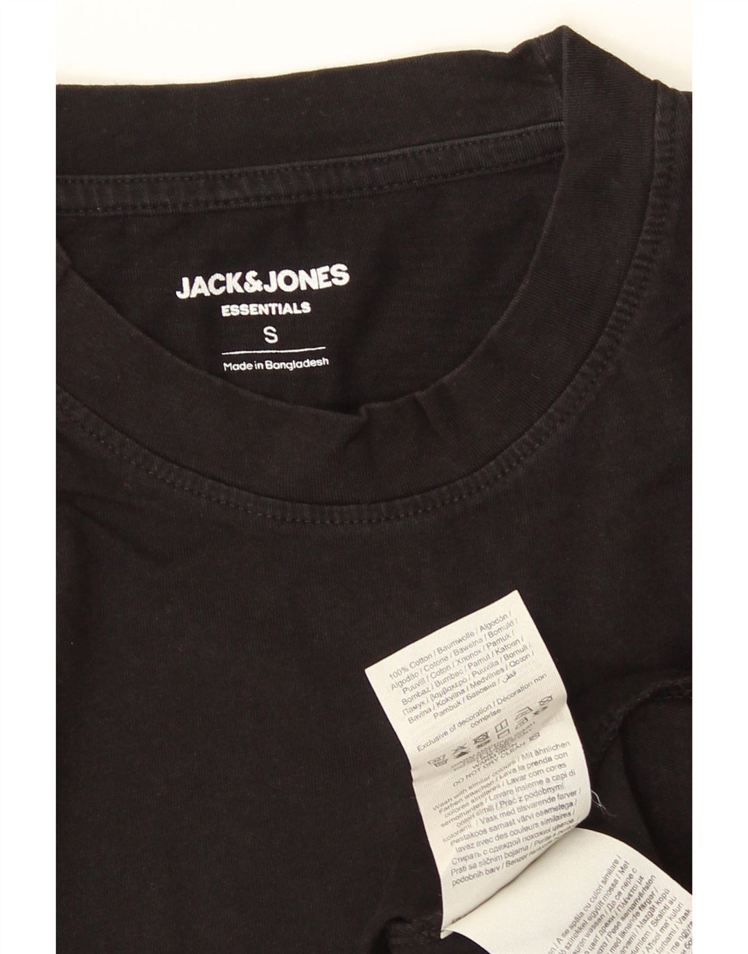 Мужская футболка Jack & Jones, маленький черный хлопок