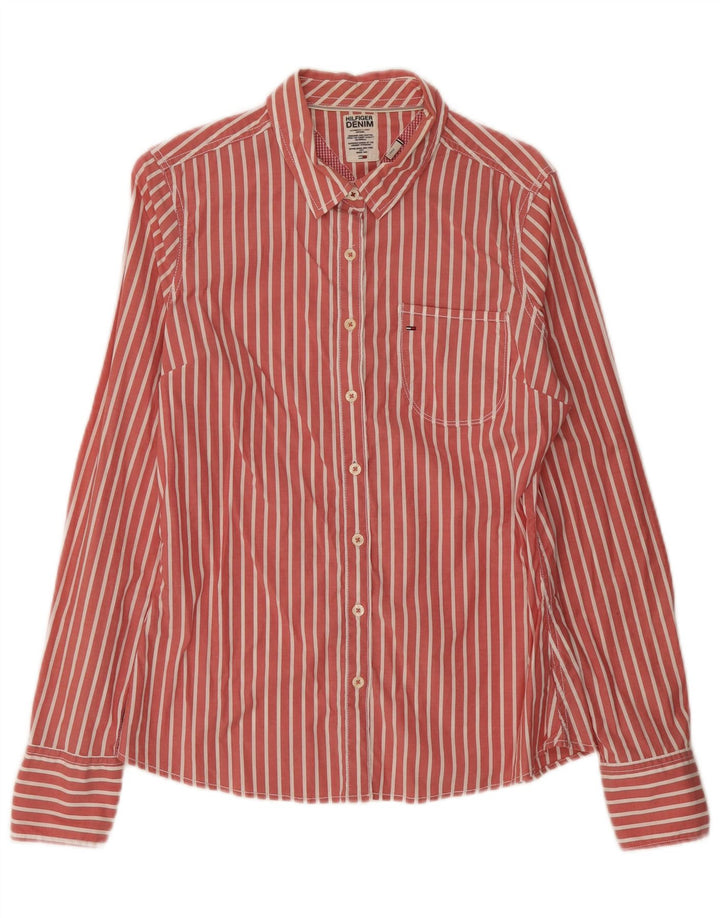 Мужская рубашка Tommy Hilfiger из хлопка в большую красную полоску