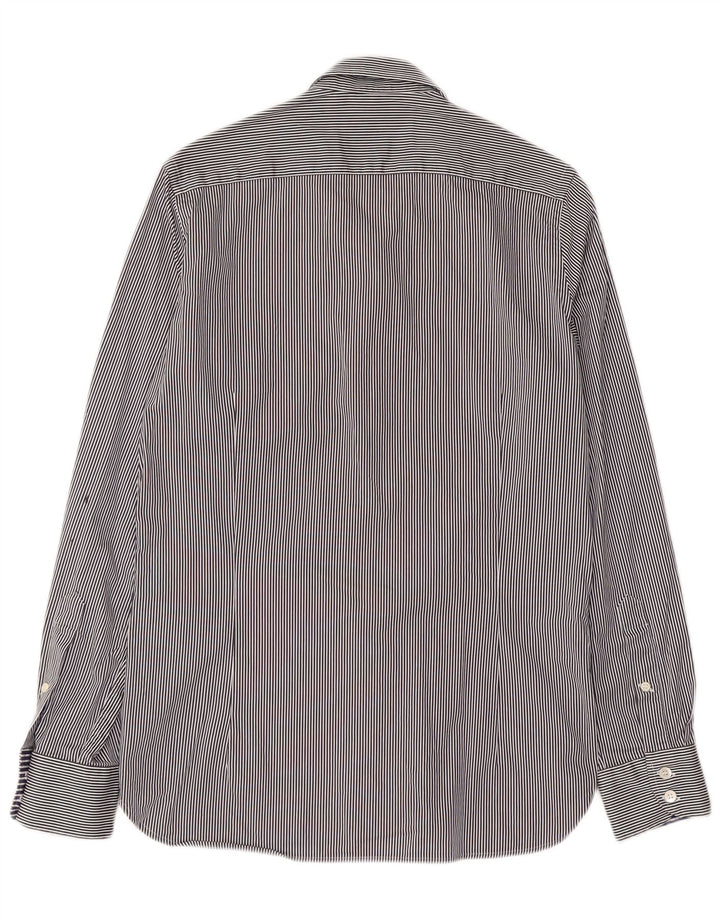 Мужская рубашка Ted Baker, размер 2, маленькая, темно-синяя, в полоску, хлопковая