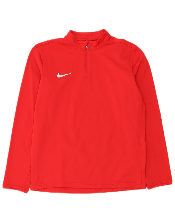 Пуловер с воротником на молнии Nike для мальчиков, спортивный костюм, топ 13–14 лет, размер XL, красный