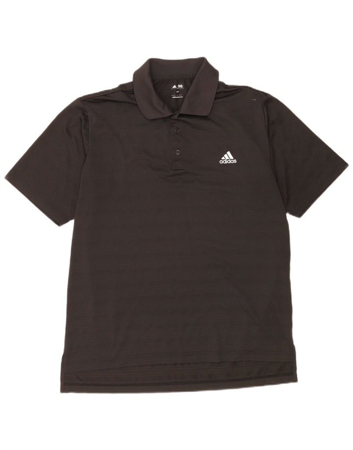 Мужская рубашка-поло Adidas большая черная полоска из полиэстера