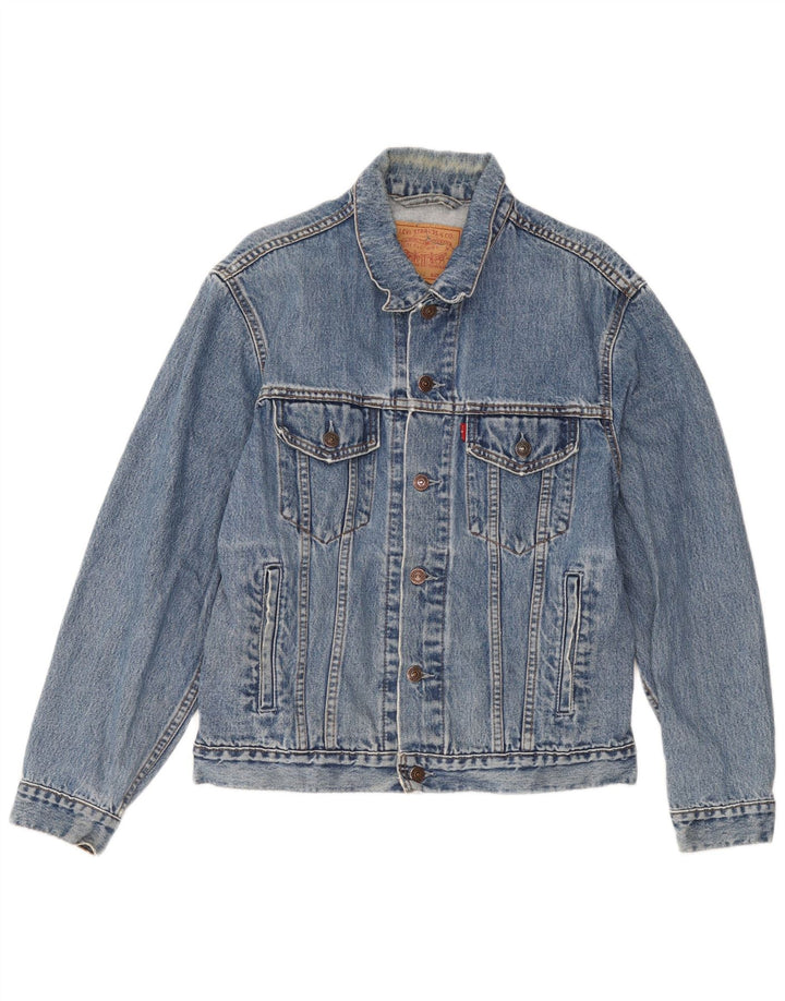 Мужская джинсовая куртка Levi's UK 38, средний синий хлопок, хлопок