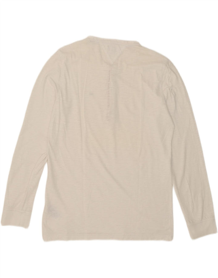 Мужской топ Tommy Hilfiger с длинным рукавом XL, белый хлопок