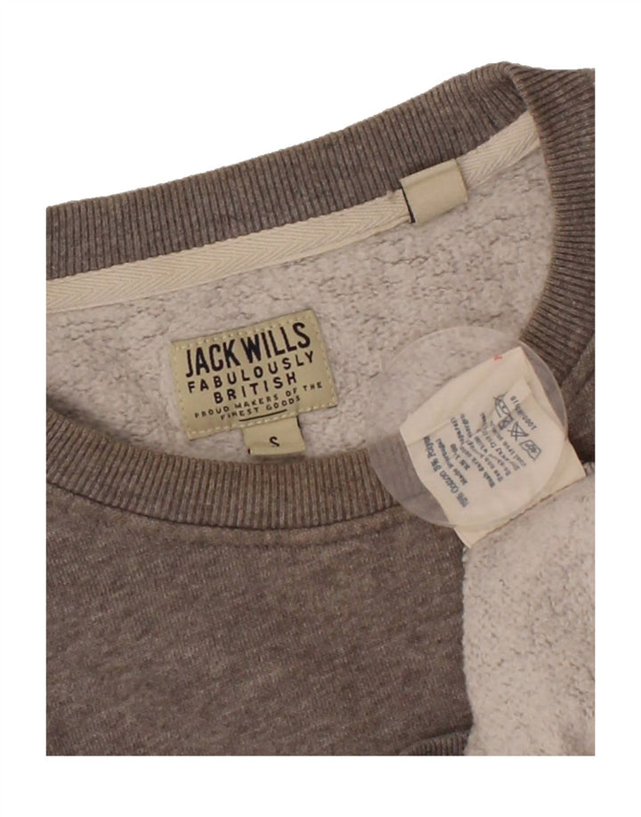 JACK WILLS Mens Sweatshirt Jumper Small Grey Cotton Vintage Jack Wills and Second-Hand Jack Wills from Messina Hembry 