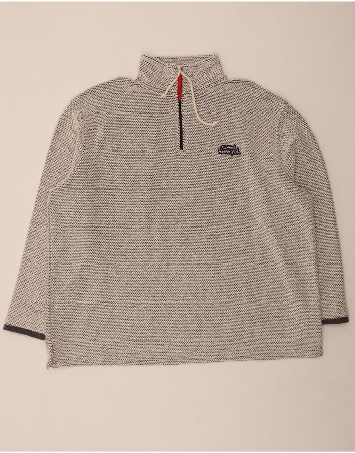 Мужской свитшот с воротником на молнии WEIRD FISH, джемпер 3XL, серый хлопок