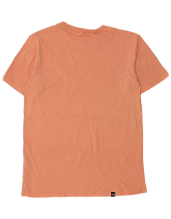 Puma Womens Short Sleeve T-Shirt Top UK 6 XS Pink Cotton