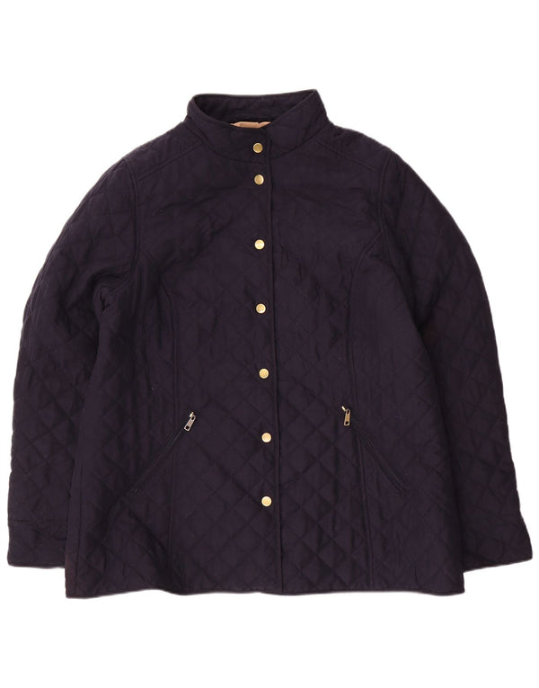 Женская стеганая куртка CLASSIC UK 18 XL, темно-синий полиэстер