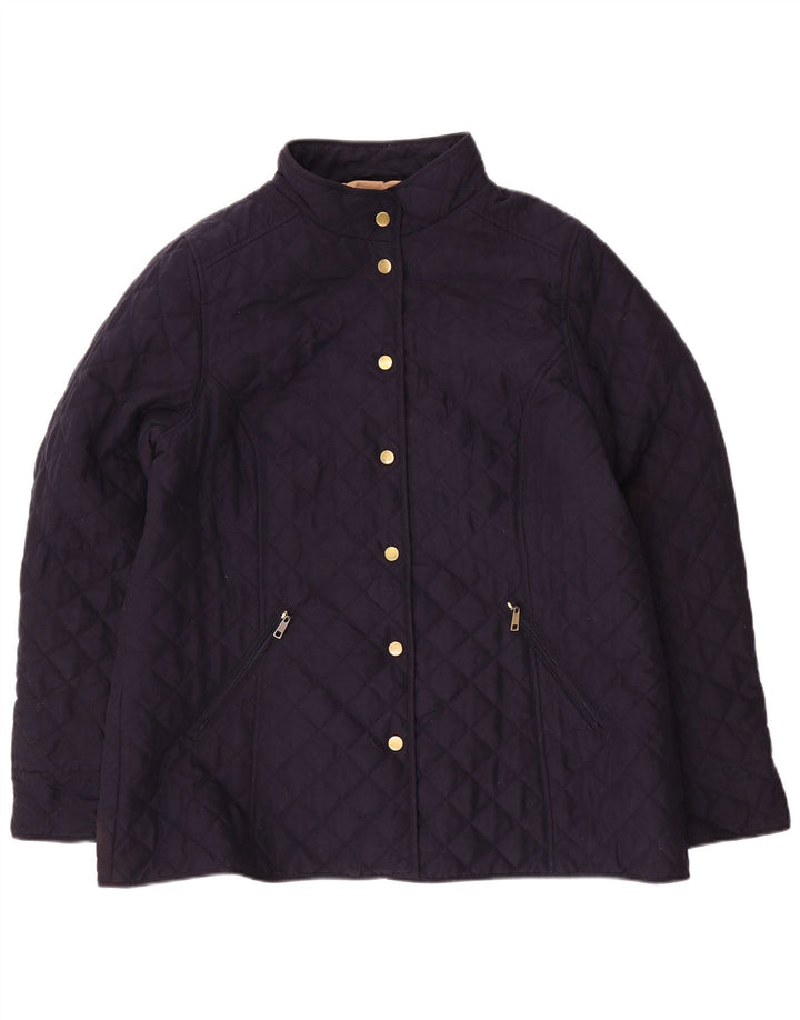 Женская стеганая куртка CLASSIC UK 18 XL, темно-синий полиэстер