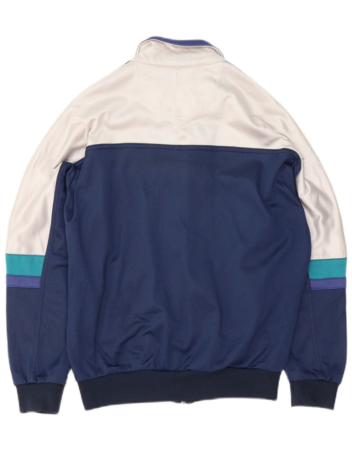 Мужская спортивная куртка Asics UK 44 XL, темно-синяя, полиэстер с цветными блоками