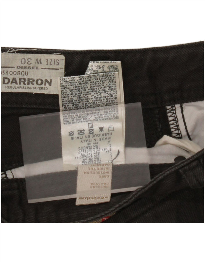 Мужские зауженные зауженные джинсы DIESEL Darron Regular W30 L28, черный хлопок