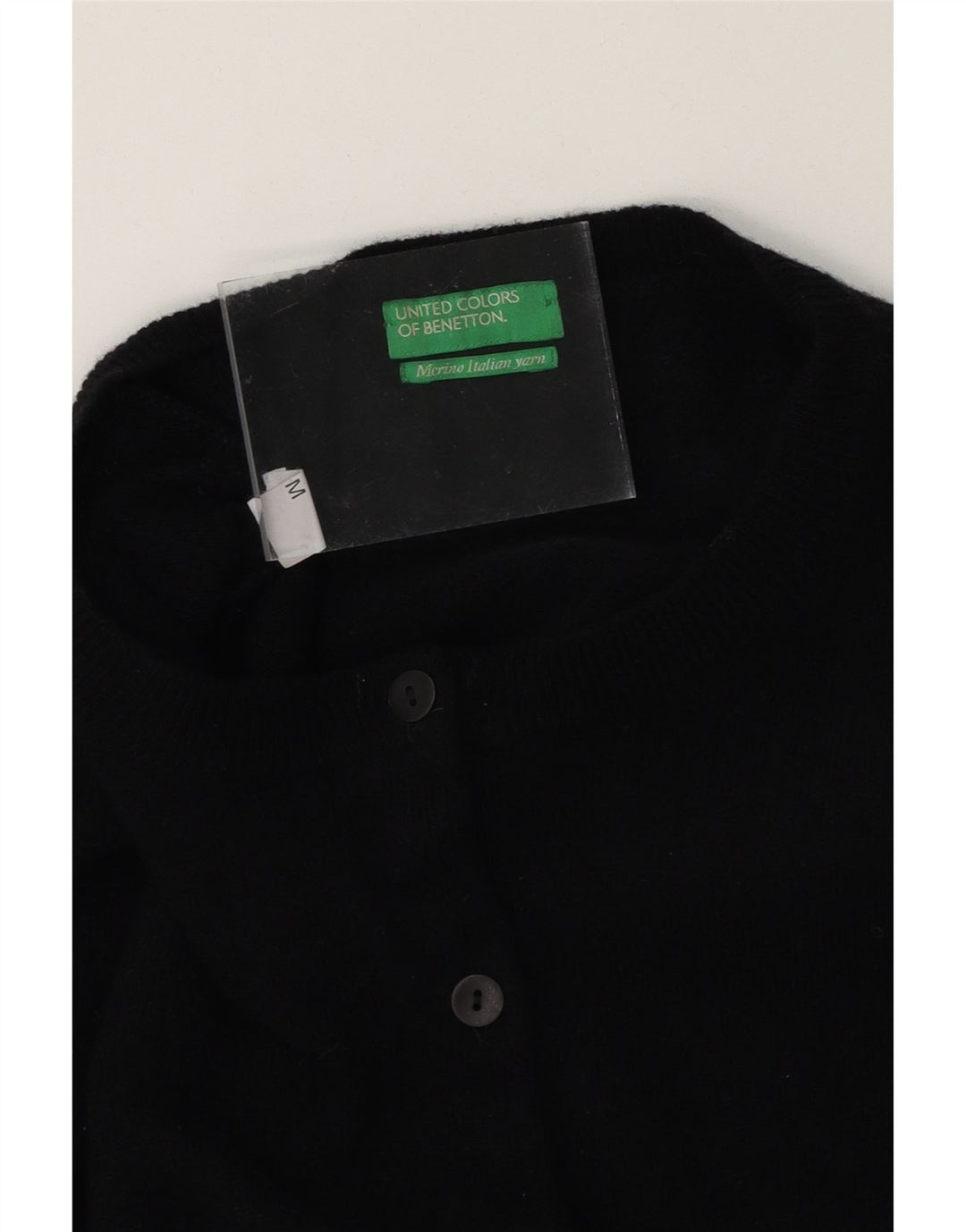 BENETTON Girls Cardigan Sweater 11-12 Years Medium Black Vintage Benetton and Second-Hand Benetton from Messina Hembry 