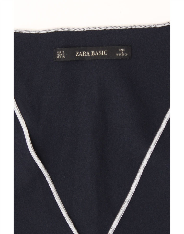 Женское платье прямого кроя Zara UK 10, маленькое темно-синее