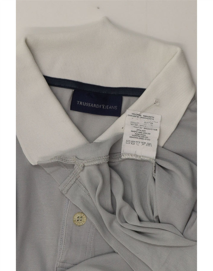 Мужская рубашка-поло Trussardi XL, серая, хлопок