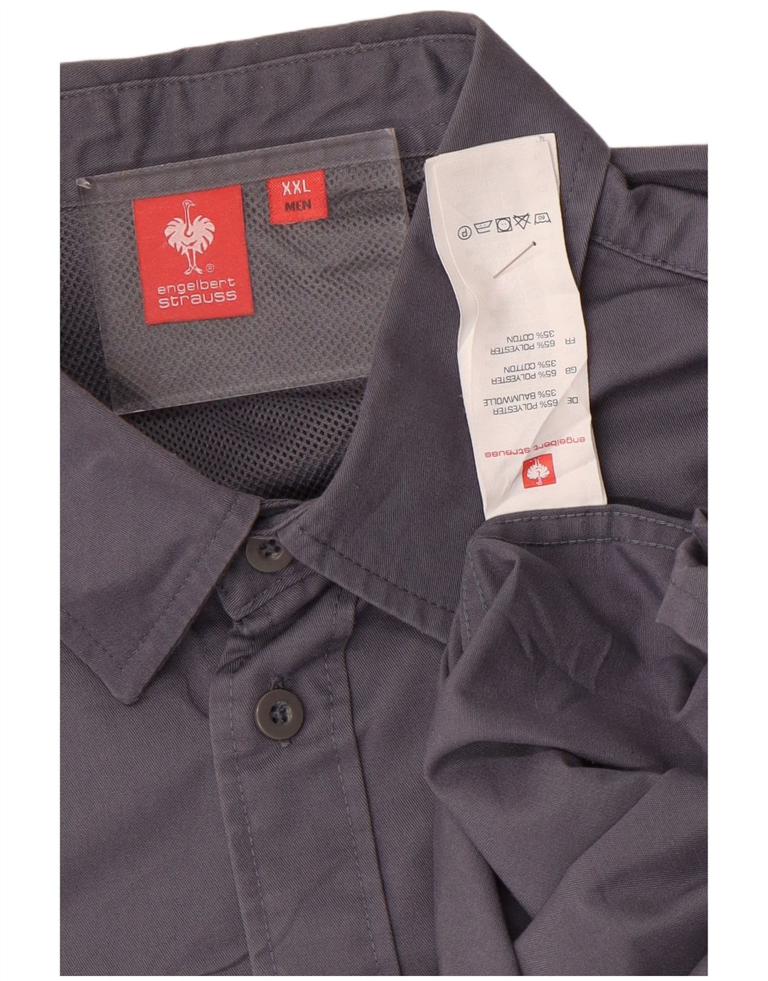 Мужская рубашка Engelbert Strauss 2XL фиолетовая из полиэстера