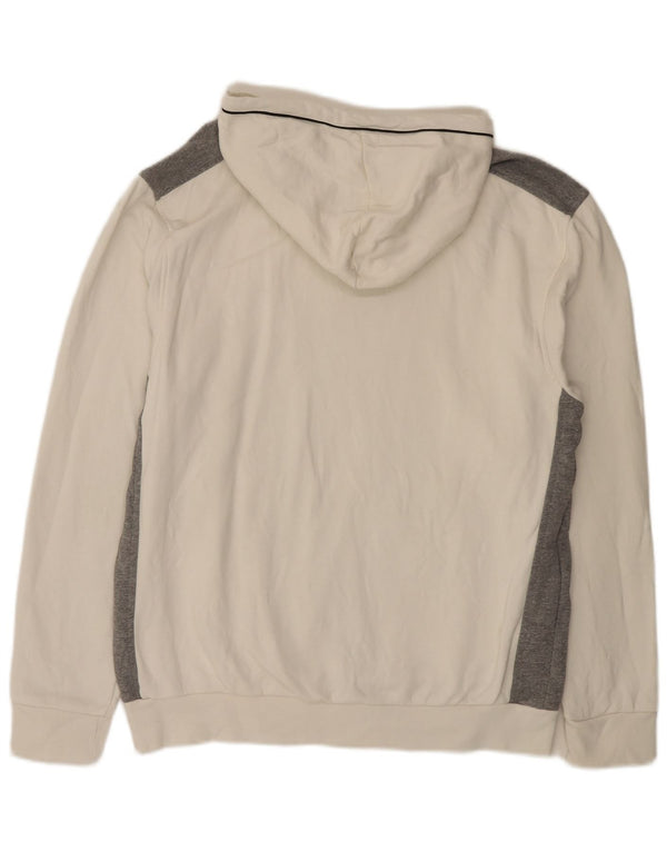 Мужской джемпер с капюшоном Umbro 2XL Off White, хлопок с цветными блоками