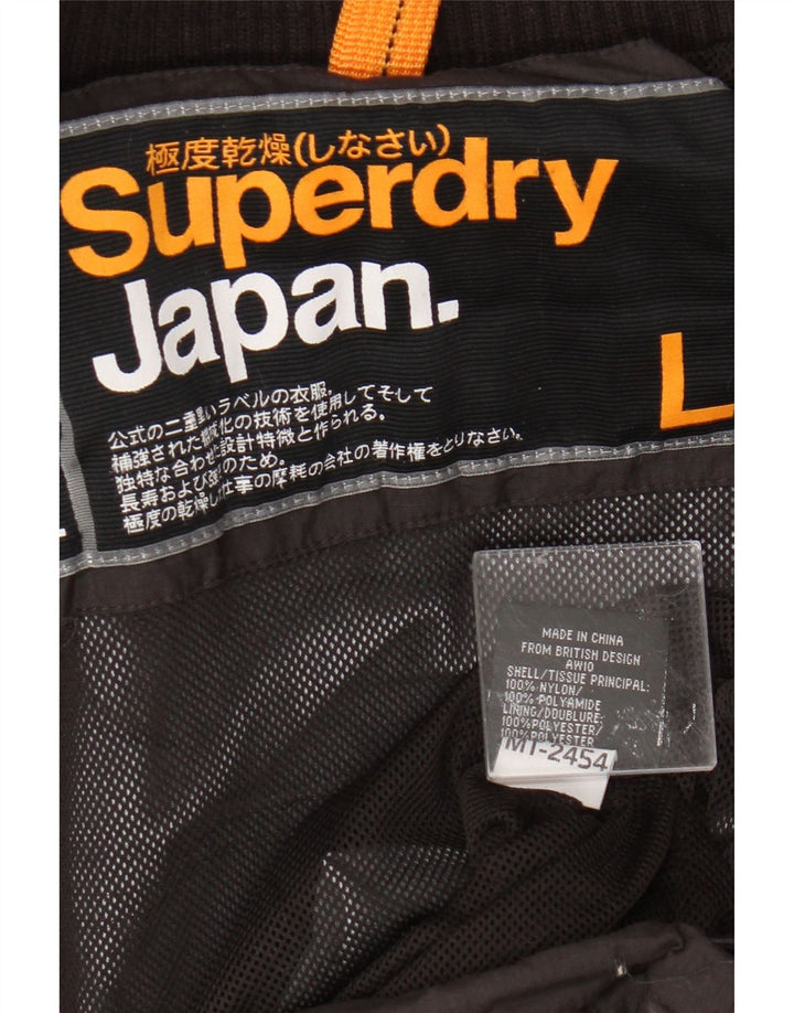 Женская дождевик Superdry UK 14, большой черный нейлон