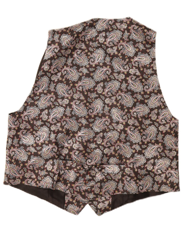 Винтажный женский жилет IT 50 XL Серый Вискоза с Пейсли