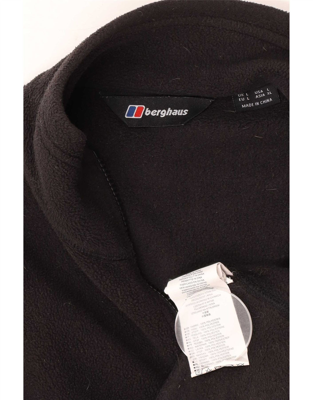 Мужская флисовая куртка Berghaus UK 40, большая черная, полиэстер