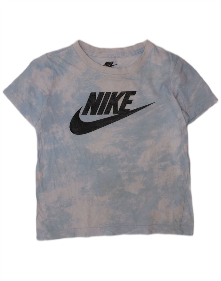 Футболка NIKE с рисунком для мальчиков, топ 4–5 лет, маленький синий тай-дай