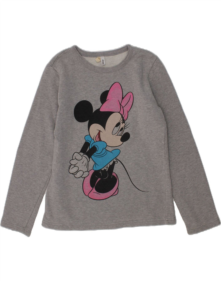 BENETTON Girls Mickey Mouse Sweatshirt Jumper 8-9 Years Large  Grey Vintage Benetton and Second-Hand Benetton from Messina Hembry 