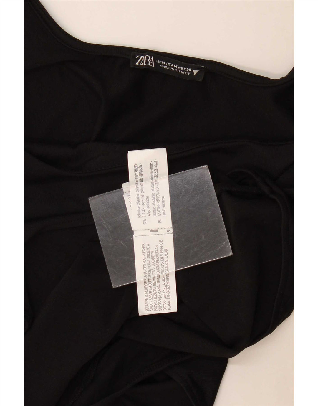 Женское боди Zara UK 12, средний черный из полиамида