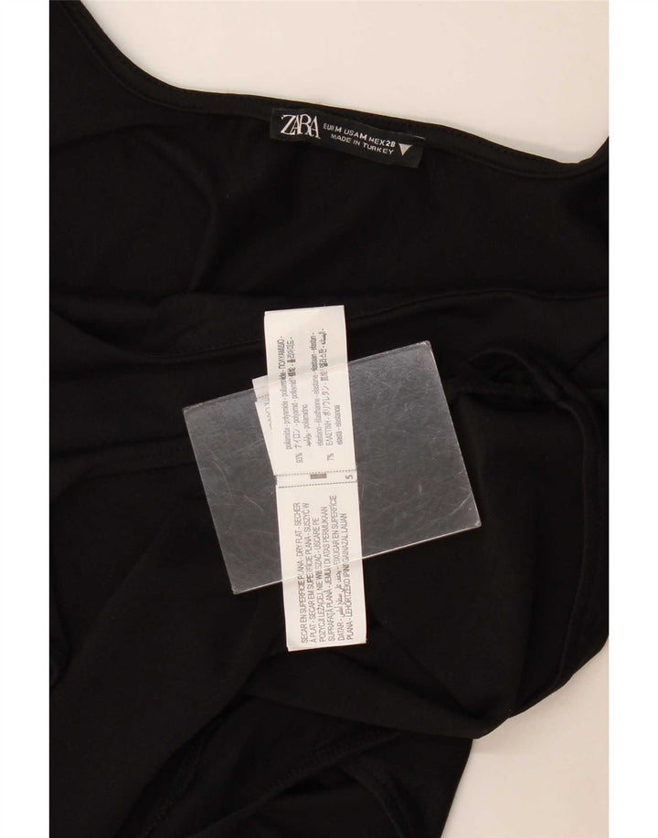 Женское боди Zara UK 12, средний черный из полиамида