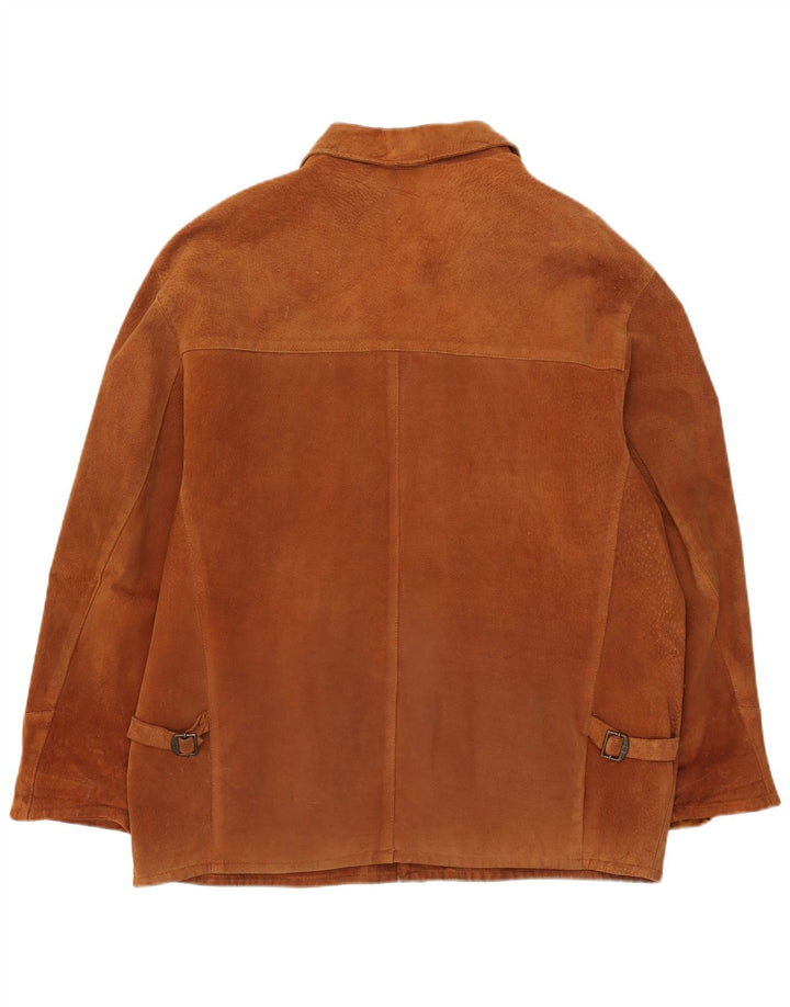 Винтажная мужская замшевая куртка UK 42 XL коричневая