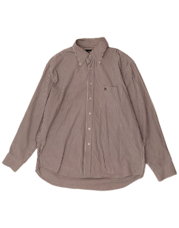 Мужская рубашка Fila XL, коричневый хлопок в тонкую полоску