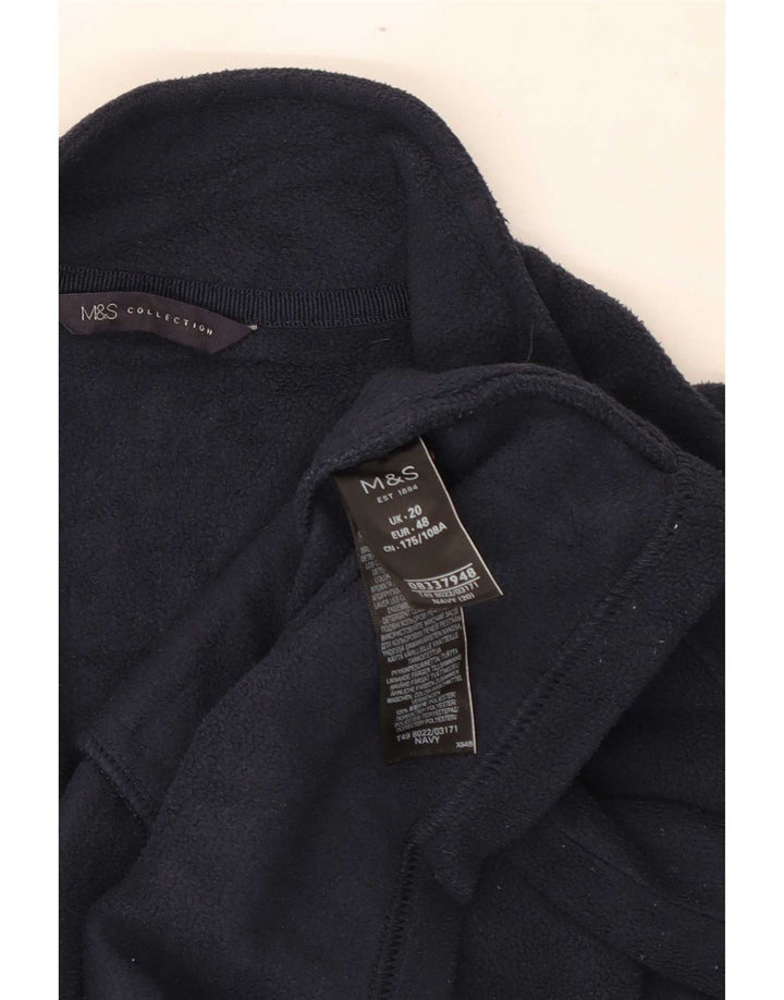 Женская флисовая куртка Marks & Spencer UK 20 2XL Темно-синий полиэстер