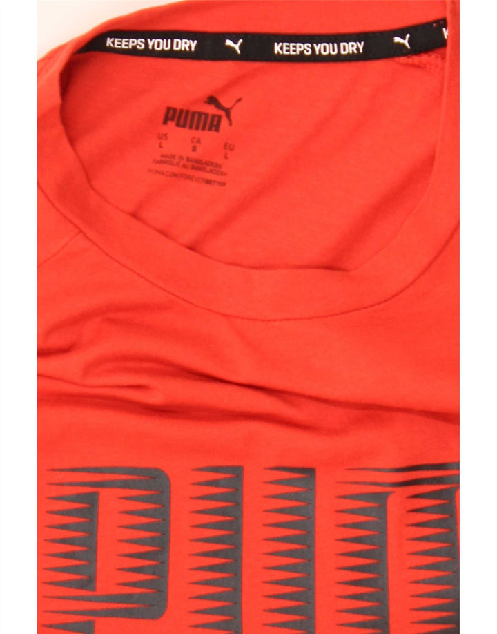 Мужская футболка с рисунком Puma, большая красная
