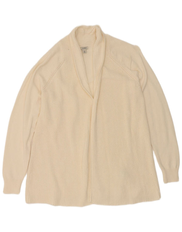 Женский открытый кардиган L.L.Bean UK 18 XL Off White Cotton