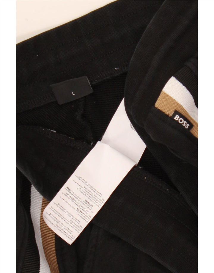 Мужские спортивные брюки Hugo Boss, джоггеры, большой черный полиэстер