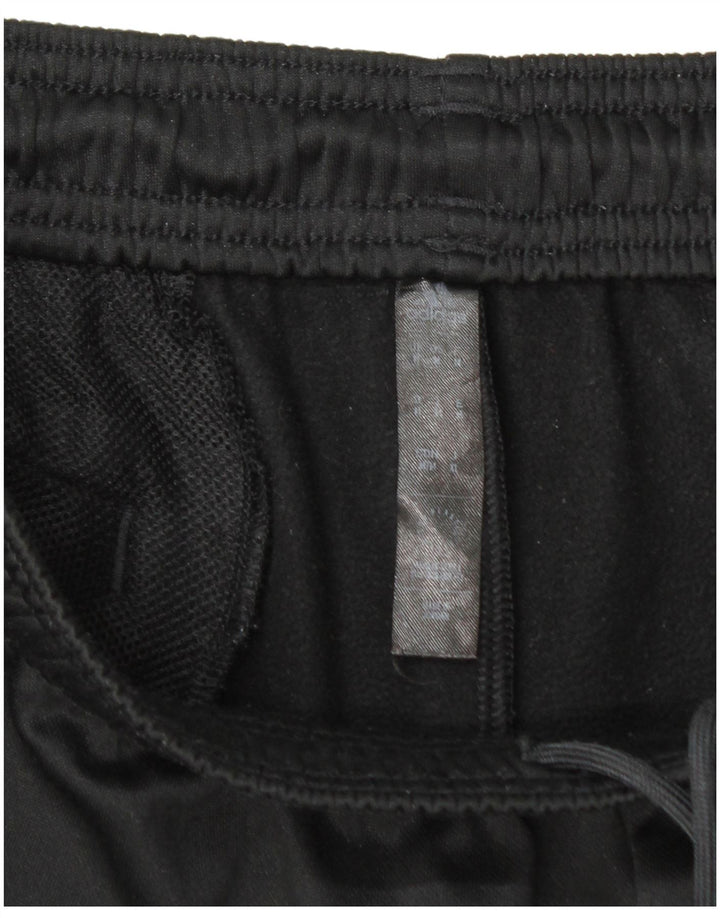 Мужские спортивные брюки Adidas среднего размера из полиэстера черного цвета