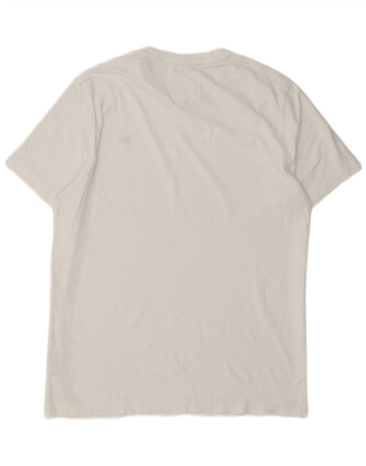 Crew Clothing Мужская футболка большого размера из хлопка белого цвета