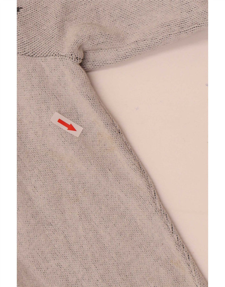 Мужской джемпер с вырезом «лодочка» Zara, средний серый хлопковый свитер