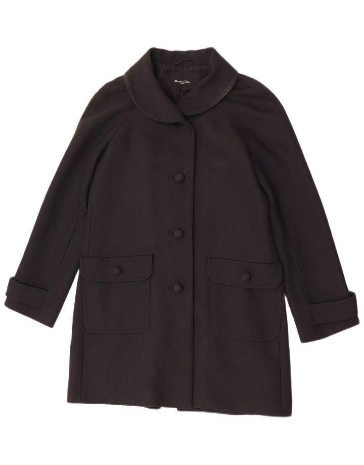 Massimo Dutti Женское пальто EU 42, большое черное хлопковое пальто