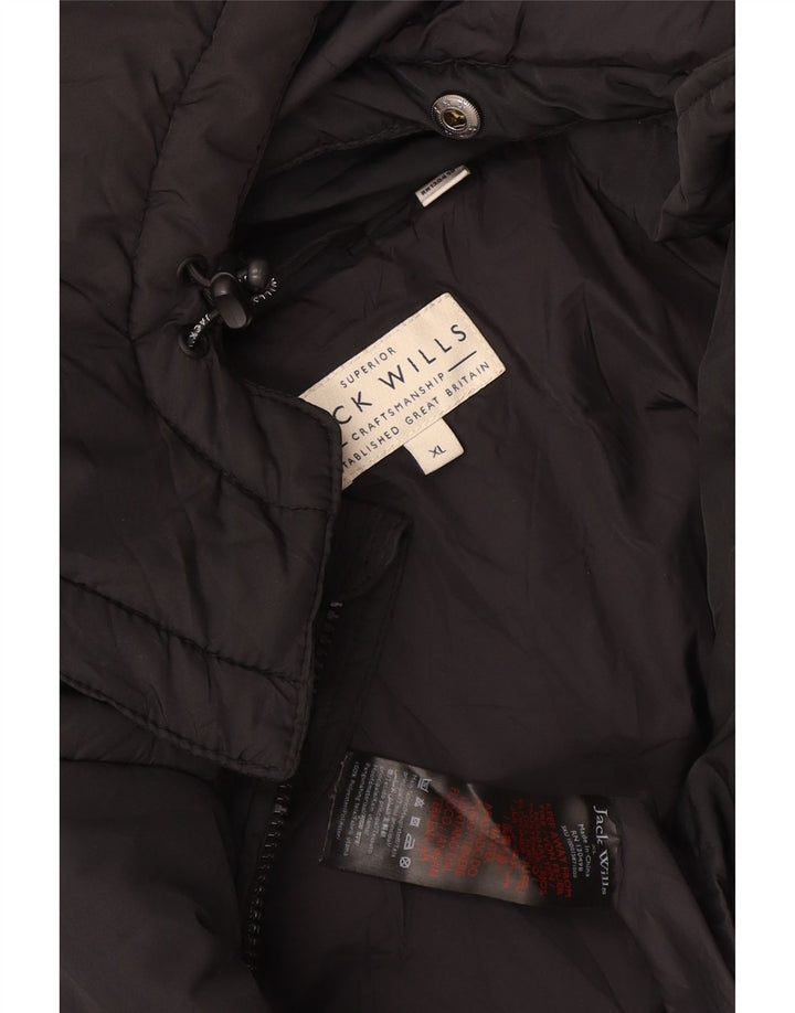 Мужская стеганая куртка с капюшоном Jack Wills UK 42 XL, черный полиэстер