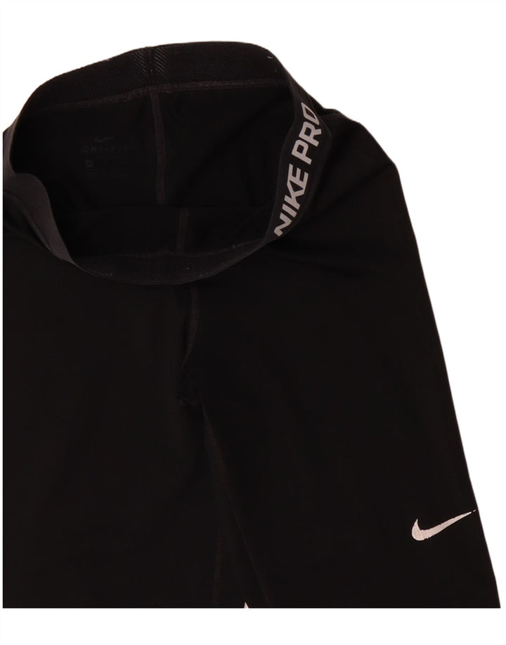 Женские леггинсы-капри с рисунком Nike UK 12, средние, черные